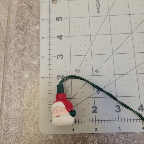VTG Christmas Tree Santa Claus Blow Mold String Lights Working - Picture 3 of 3